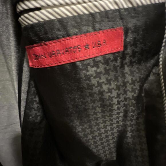 John Varvatos Mens Star USA 'Dwell' Trim Fit Blazer Two-Button Gray Size 40 - Picture 3 of 5